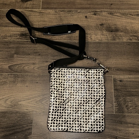 Coach brand Black & White Logo Pattern Women’s Crossbody Bag - Picture 3 of 5